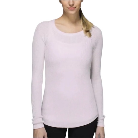 lululemon athletica Sweaters - LULULEMON Women's Cabin Yogi Knit Sweater Long Sleeves Neutral Blush Size 2